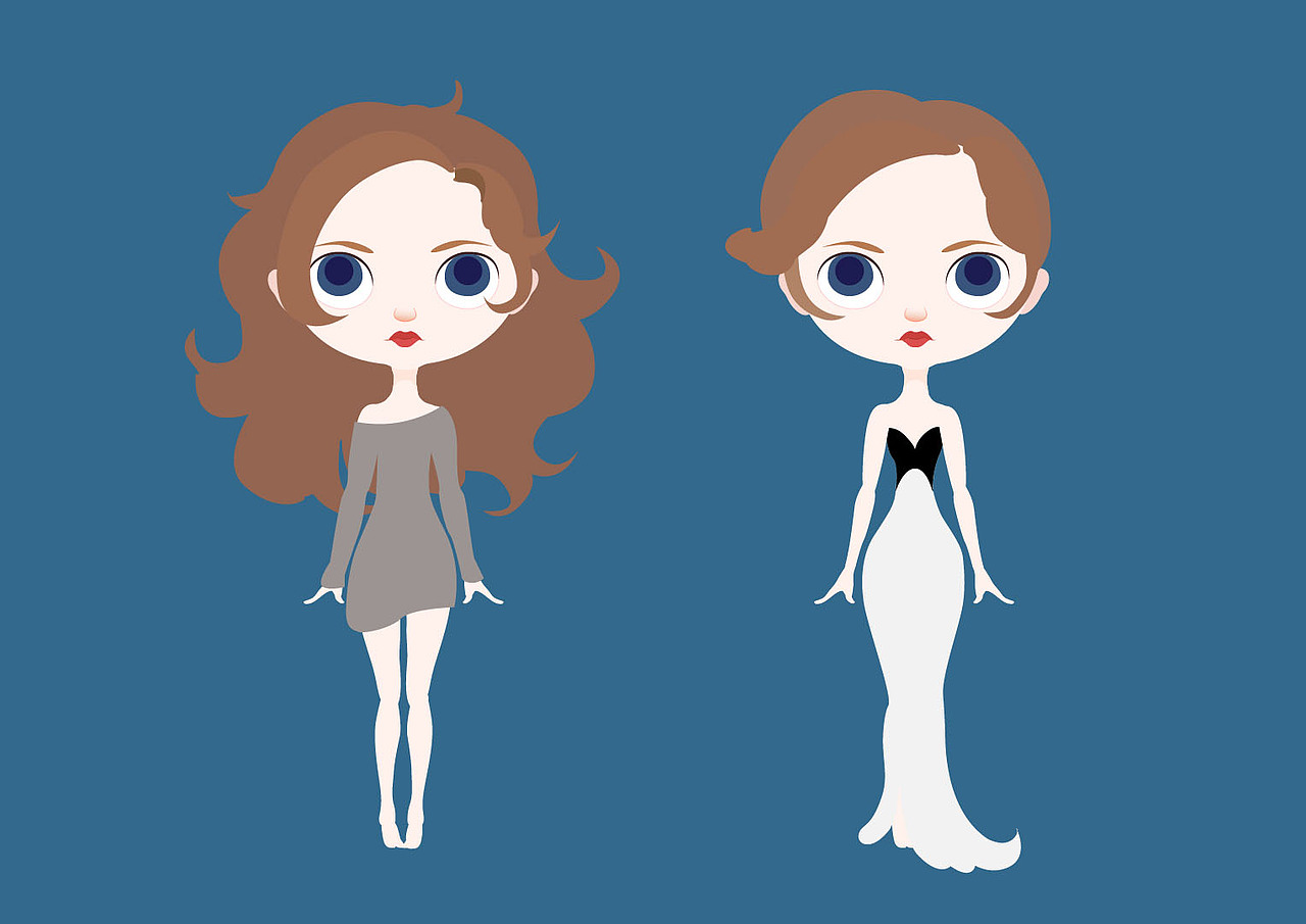 以blythe娃娃为原型的人物设计|平面|其他平面|dreamrainbow000_原创