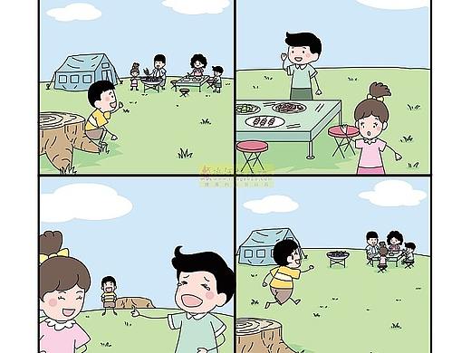 漫画成语四格漫画自媒体网红图书插画选登