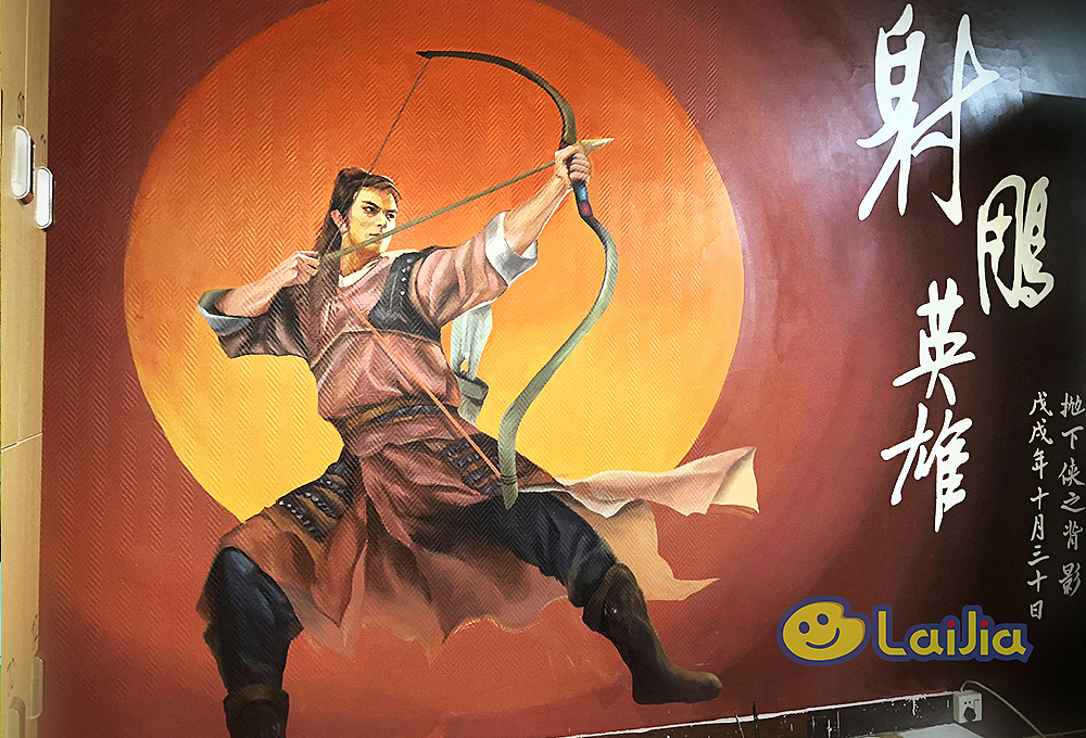 墙绘3D彩绘上海手绘涂鸦壁画立体国画油画墙体彩绘