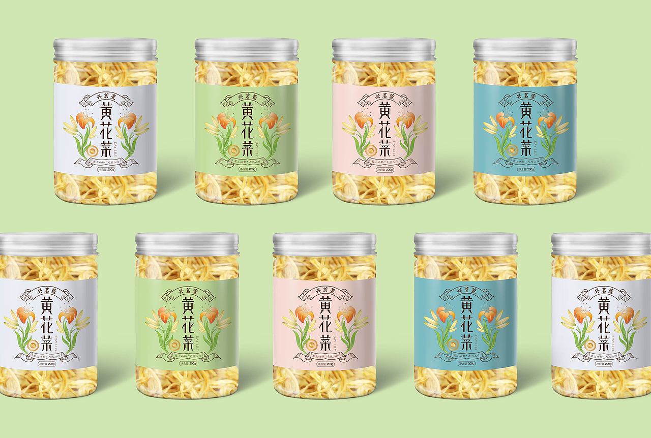 宁夏红寺堡产区——黄花菜包装设计