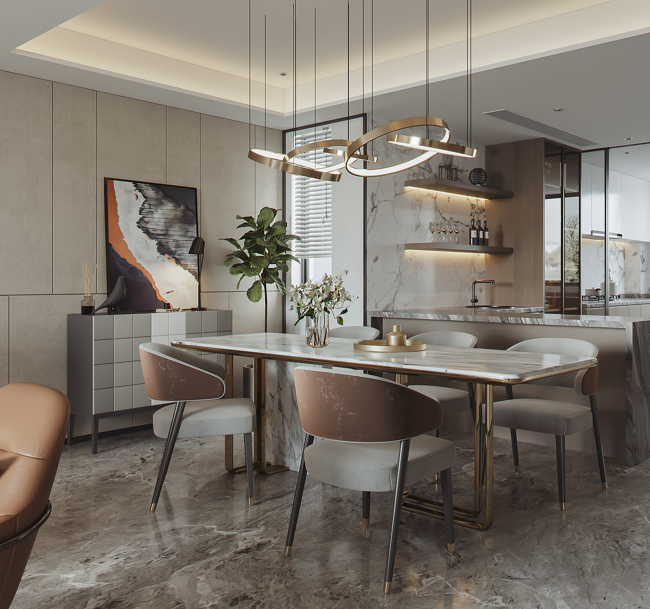 现代风格别墅效果图