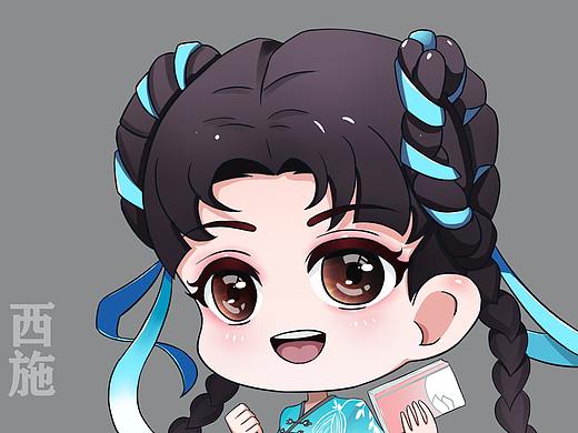 西施Q版-诗语江南（个人主页-ZNTIzMDI4NDA=） - 游戏原画 - 站酷设计师夭主原创素材 - 站酷ZCOOL