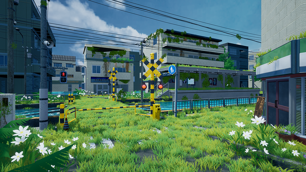 ue4场景东京幻想日系夏日场景