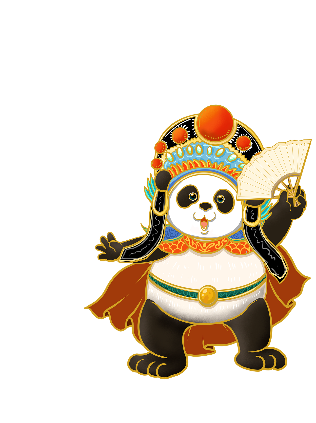 国潮川剧熊猫形象