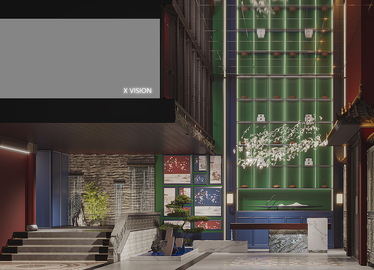 中式饭店（图ZMjg5NDM1NTcy） - 酒店餐饮设计 - 站酷设计师TR_设计事务所原创素材 - 站酷ZCOOL