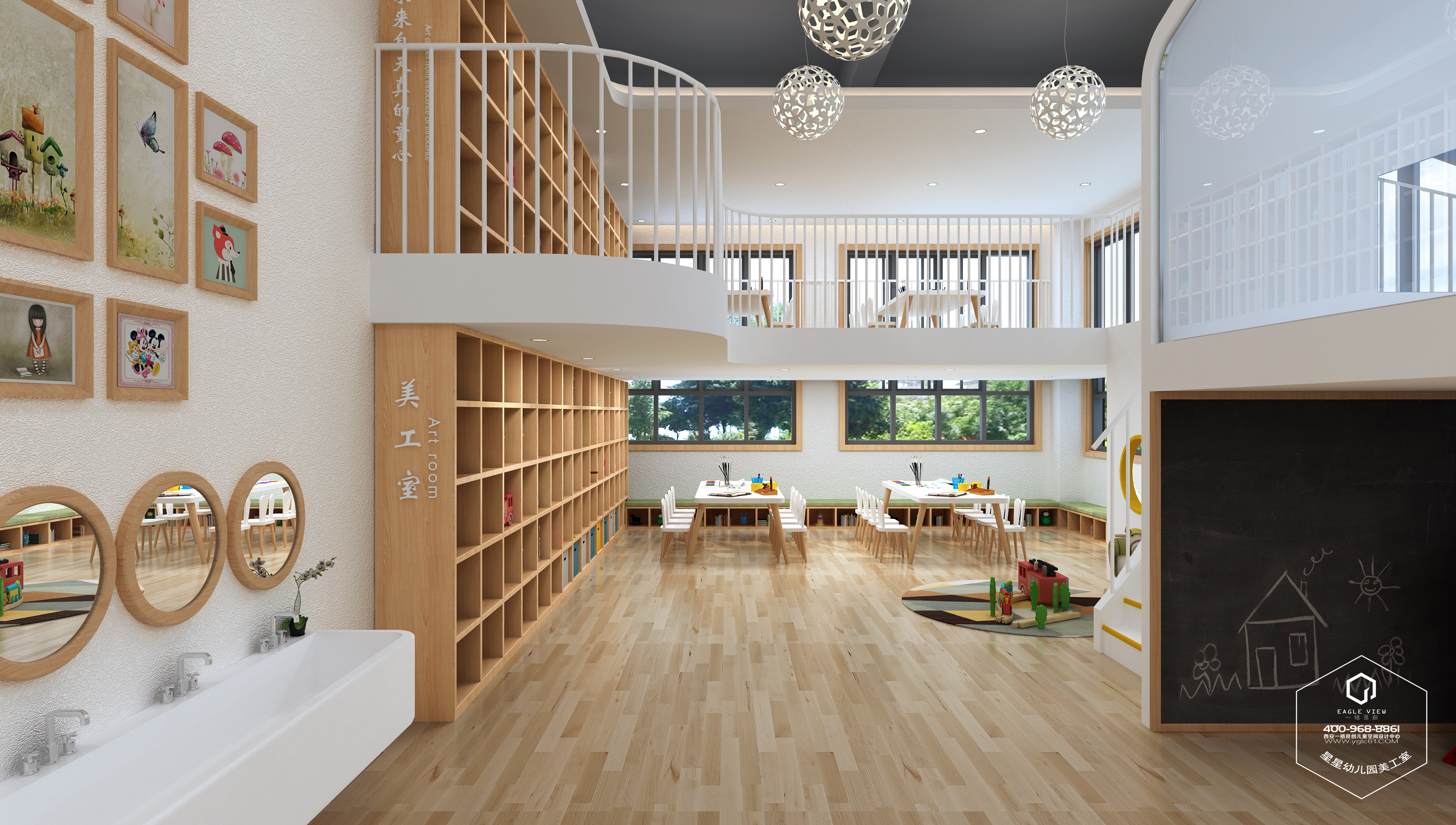 深圳市北站幼儿园装修设计选择哪家比较好 幼教设计费用-设计案例-建E室内设计网