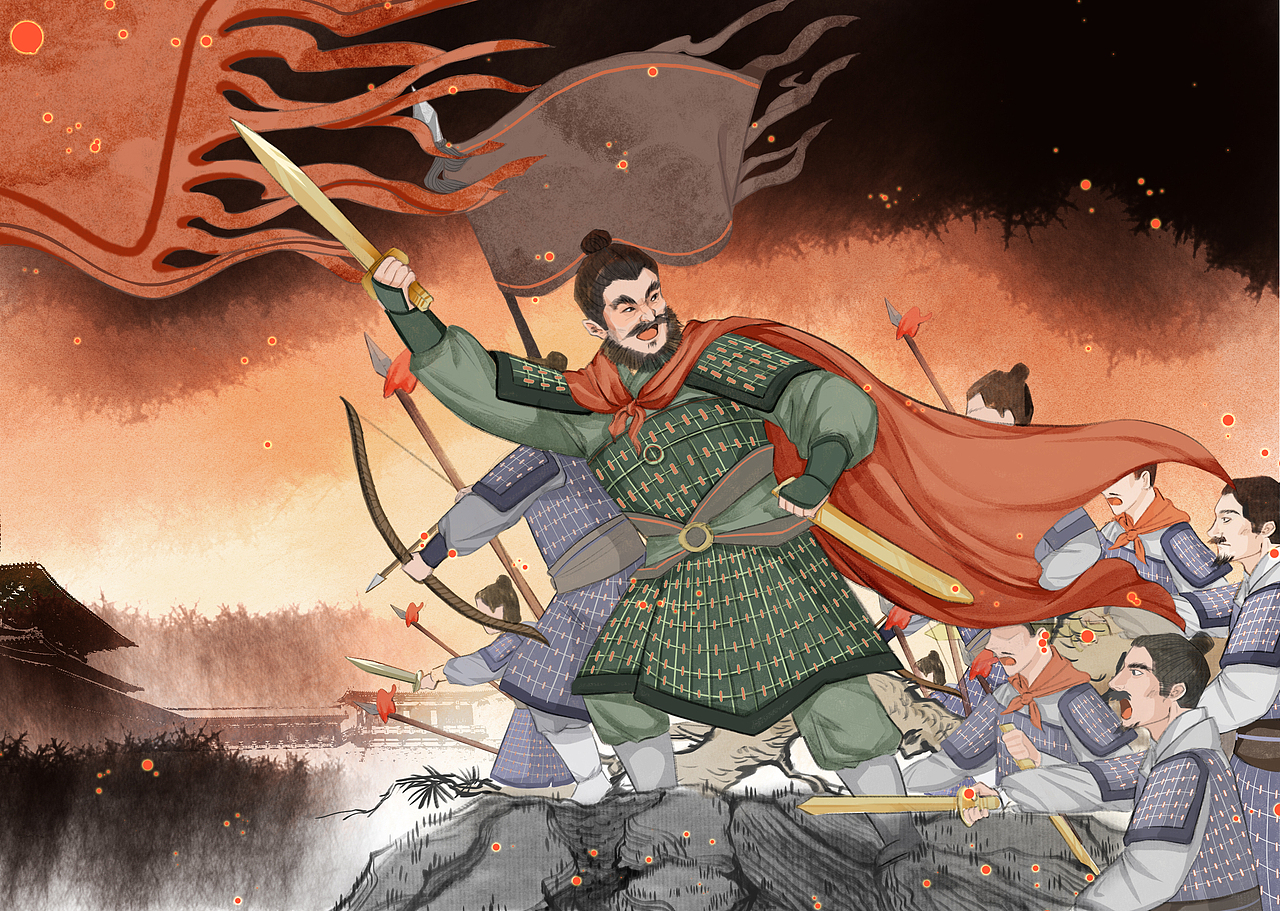 中国历史故事绘本插画创作