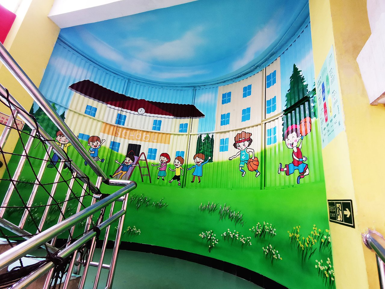 幼儿园墙绘动物乐园玩具总动员海底世界我们都是好朋友