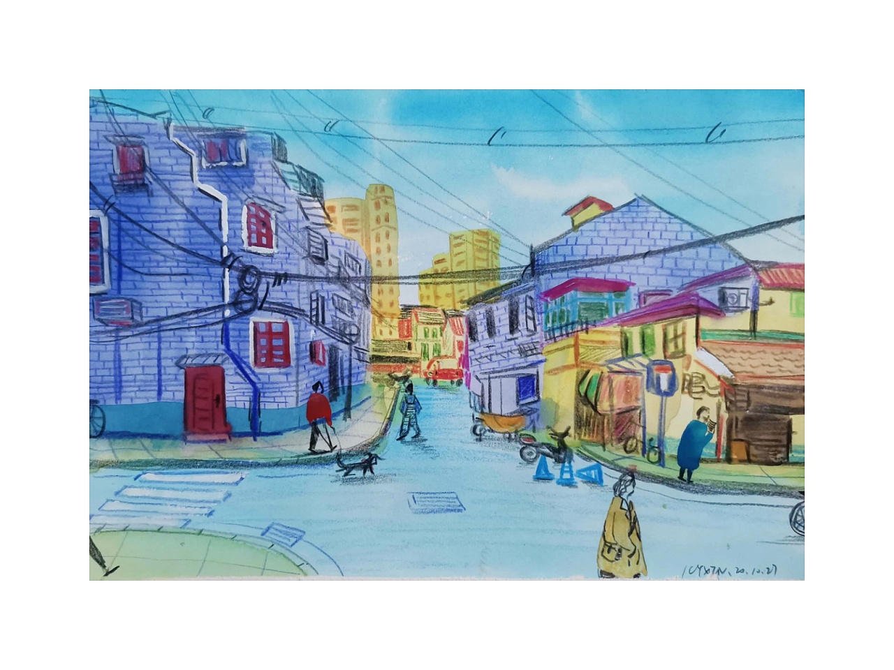 速写小记- 上海街景篇 十一期间的随手拍 让我以速写插画的方式记录了