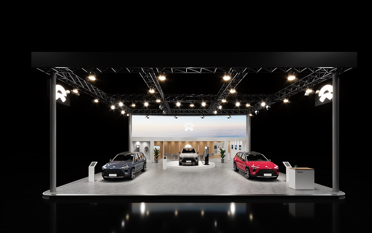 蔚来汽车展位 效果图