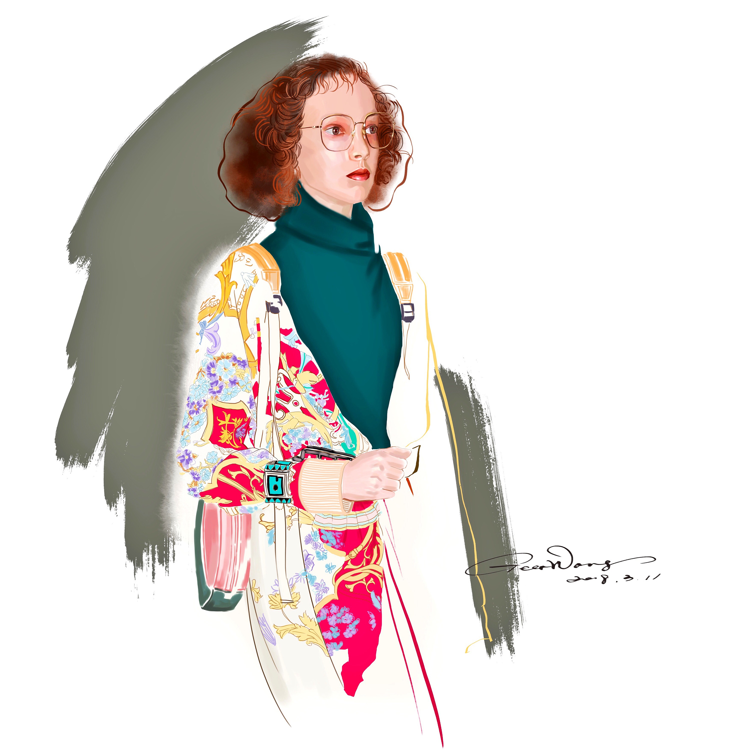 gucci fw 18 时尚插画