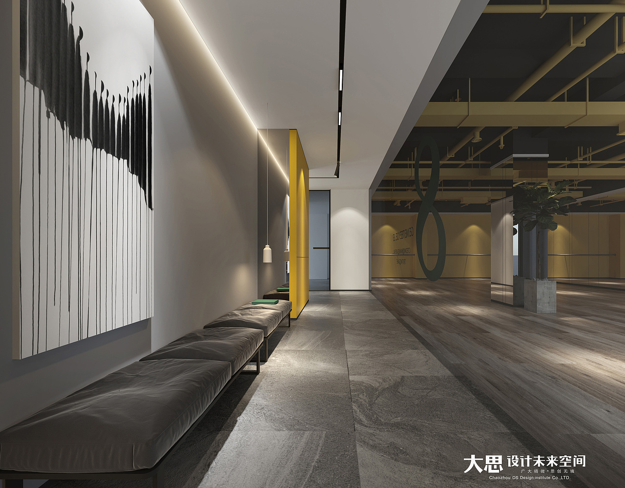 过道休息区/等候区
<br>动静相宜,劳逸结合,生生不息。