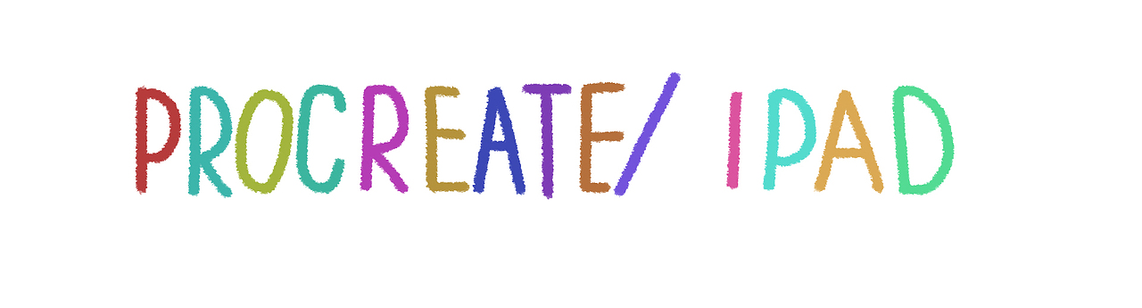 接着是IPAD上的PROCREATE,用的频率也比较多,基本可以满足各类画风的需求....呃...除了矢量图哈哈哈。