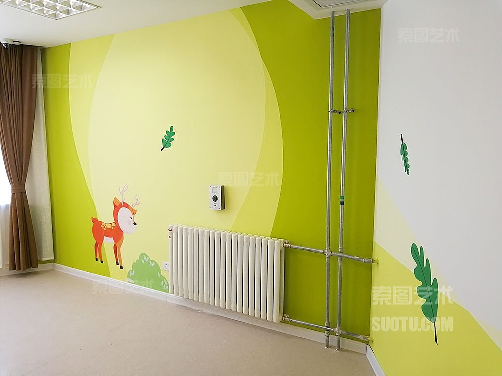 青岛墙体彩绘-学校教育-卡通色块主题（图ZMjY0MDM5NDYw） - 绘画 - 站酷设计师索图雕塑原创素材 - 站酷ZCOOL