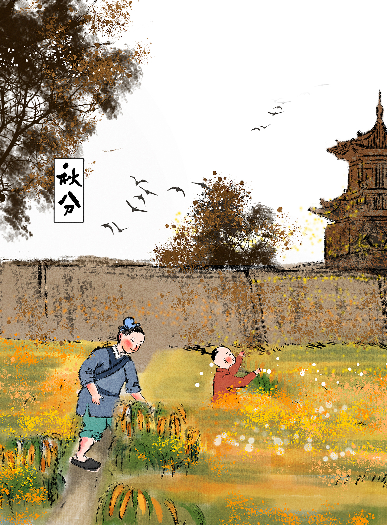 张壁古堡二十四节气（图ZMTUwNzIyODc2） - 艺术插画 - 站酷设计师哩盐原创素材 - 站酷ZCOOL