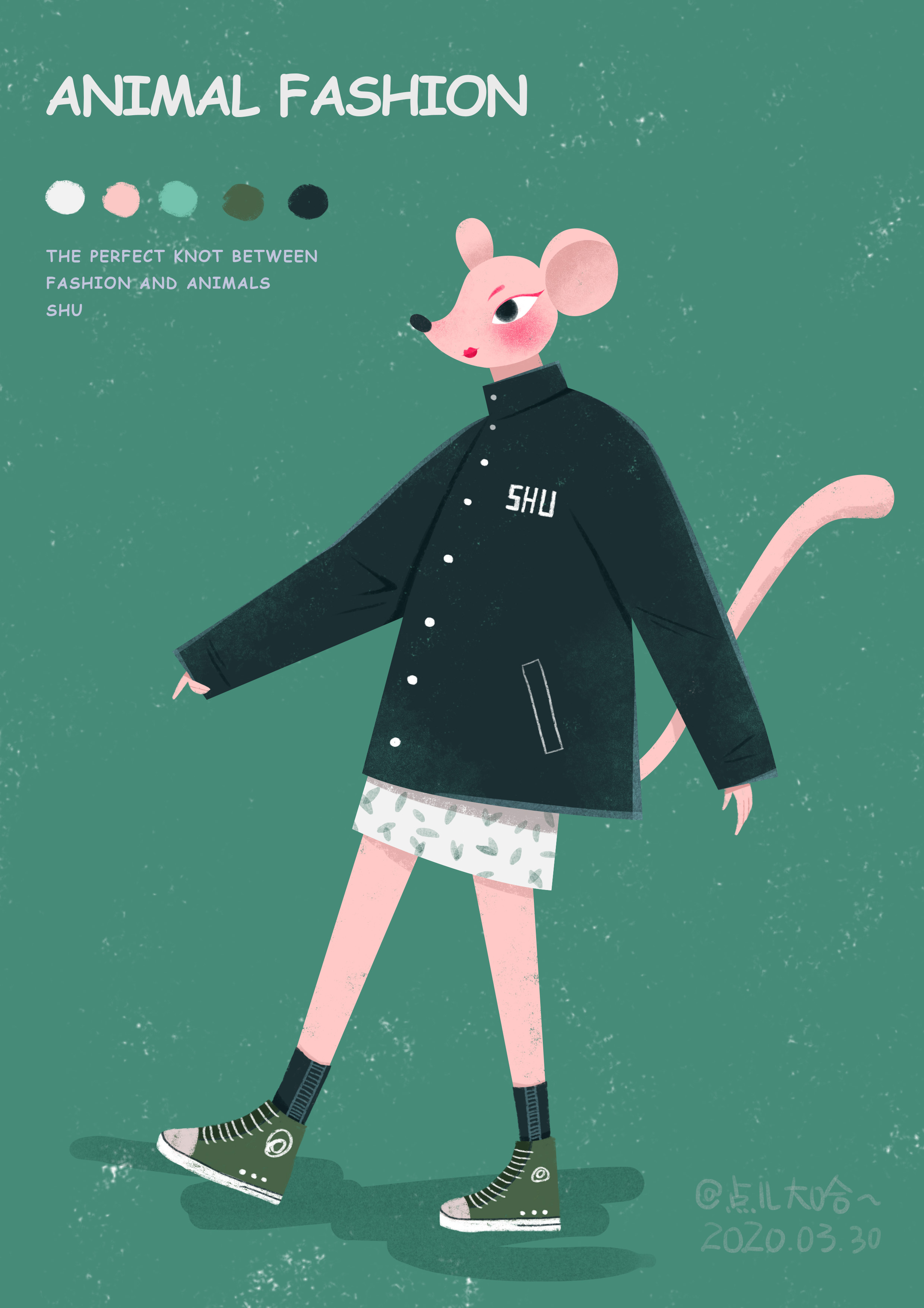 动物时尚穿搭|插画|创作习作|点儿大哈哈哈 - 原创作品 - 站酷 (zcool