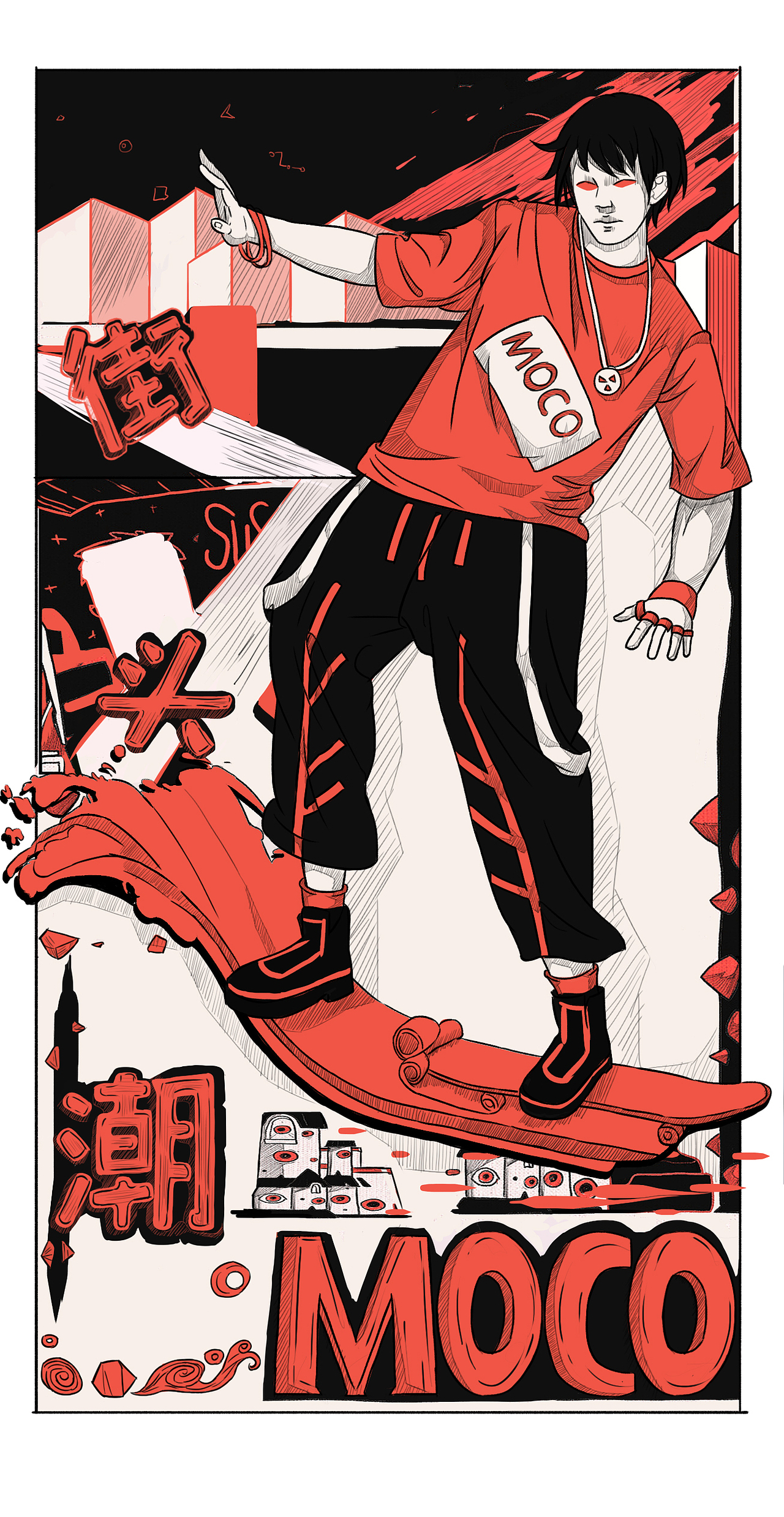 潮流风人物插画（图ZMjMxMDY0Nzg0） - 商业插画 - 站酷设计师插画师叶子原创素材 - 站酷ZCOOL