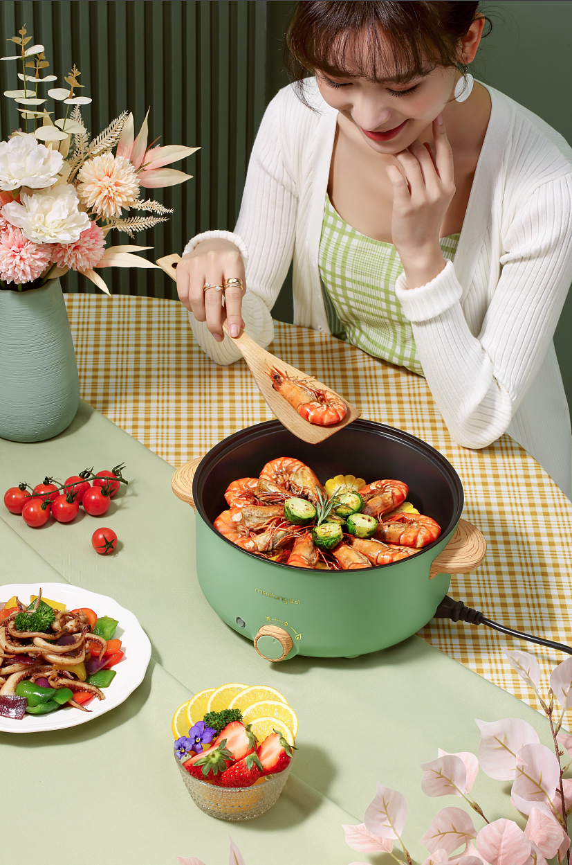 摩动多功能一体电热煮炒锅