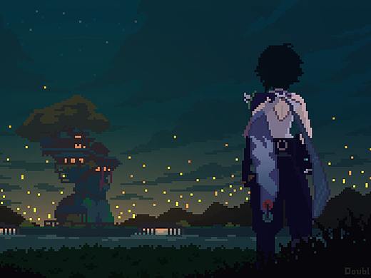 《像素明霄灯海》