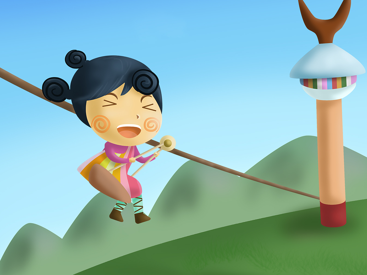 独龙风情（图ZMTA3NDE5MzQw） - 儿童插画 - 站酷设计师过海原创素材 - 站酷ZCOOL