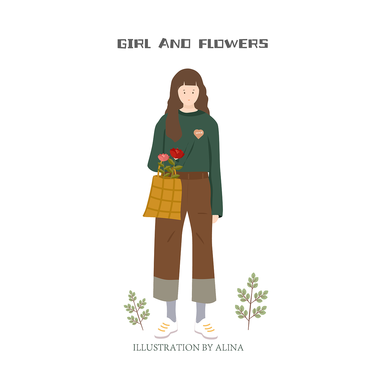 扁平人物动态小清新插画（图ZMTUxOTEyMDQw） - 商业插画 - 站酷设计师Alina白白原创素材 - 站酷ZCOOL