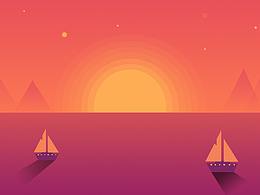 落日風(fēng)景圖