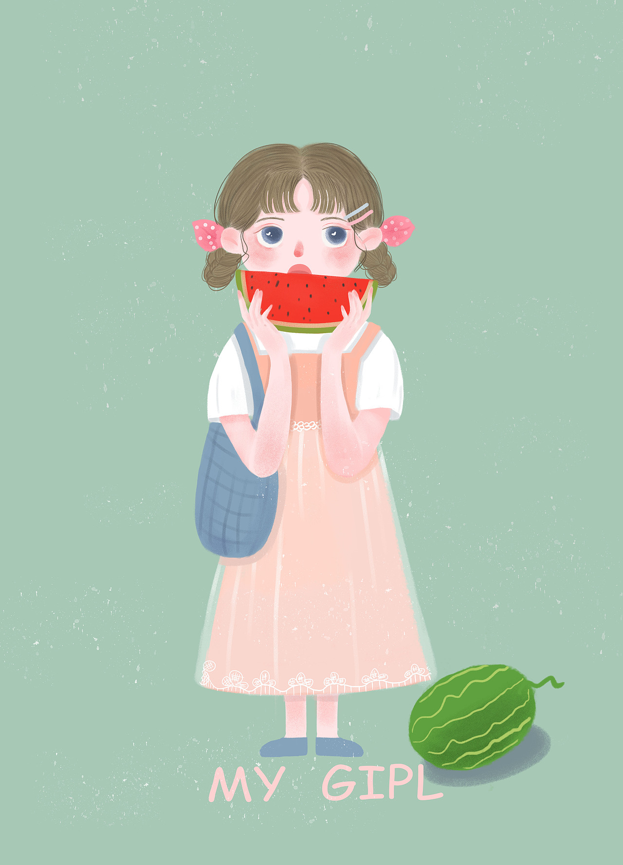 萌女孩——食物系列（图ZMjMzNjI2NjY0） - 商业插画 - 站酷设计师崇明山原创素材 - 站酷ZCOOL