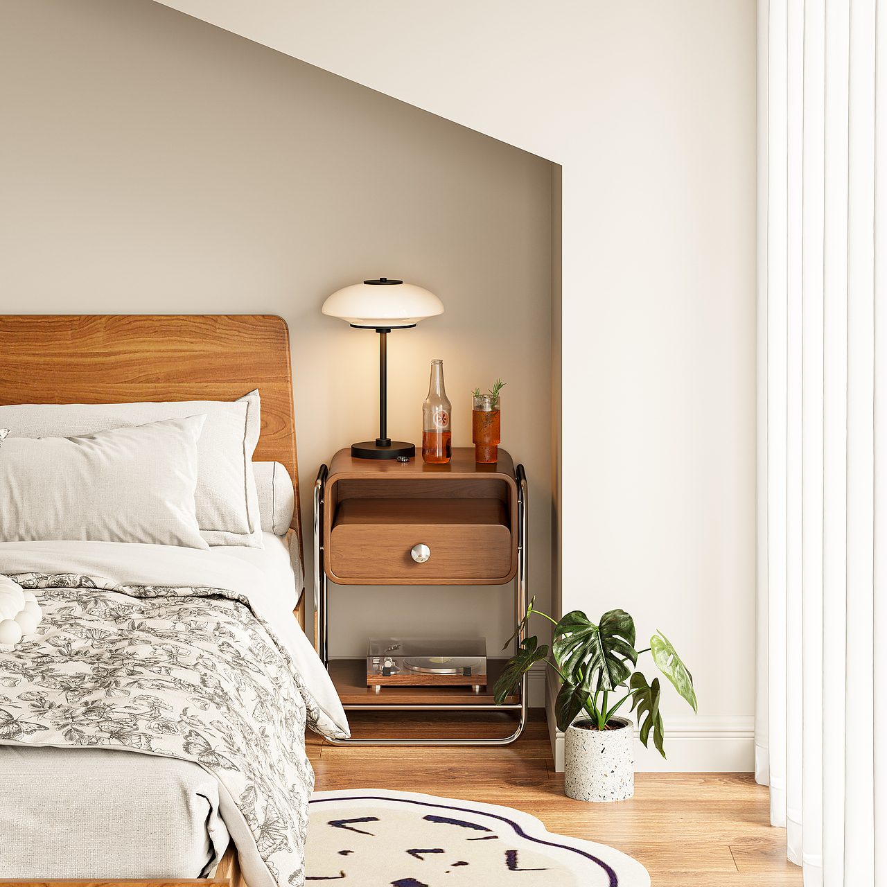 北欧包豪斯床头柜2