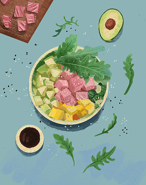 食物插画（图ZMjEzNDM3OTUy） - 创作习作 - 站酷设计师屁桃儿er原创素材 - 站酷ZCOOL
