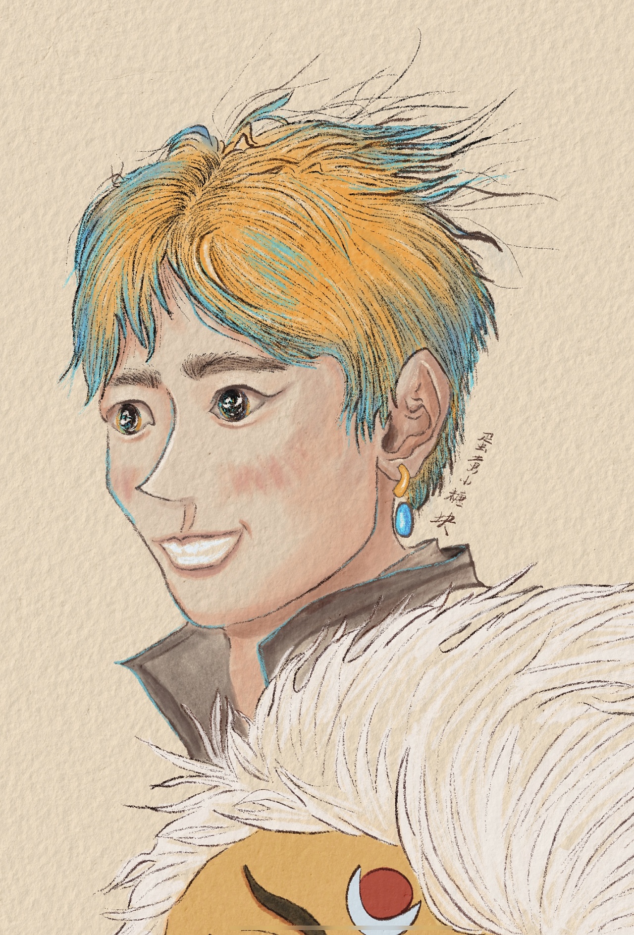 丁真头像水彩练习