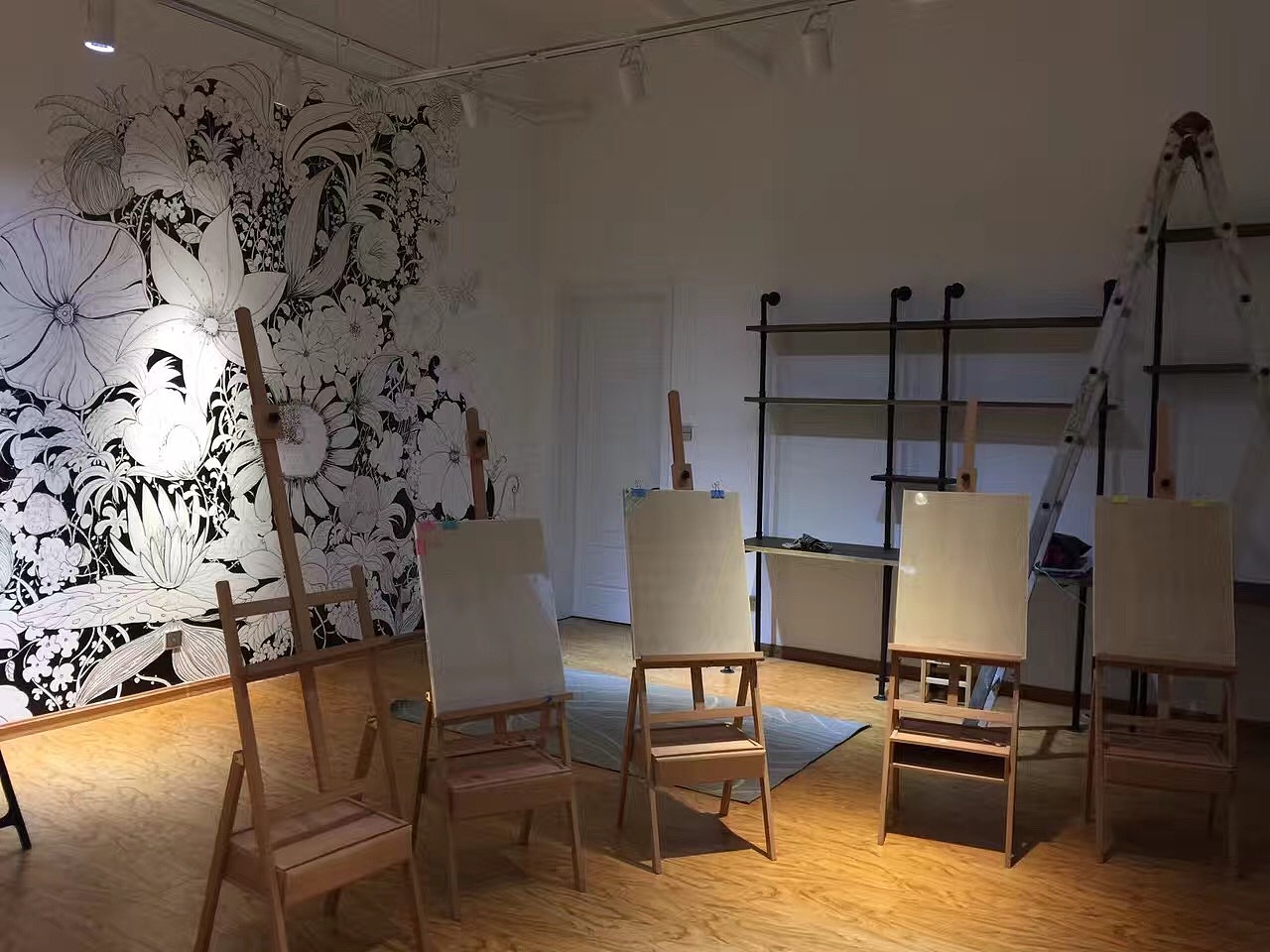 墙绘设计,为画室设计.