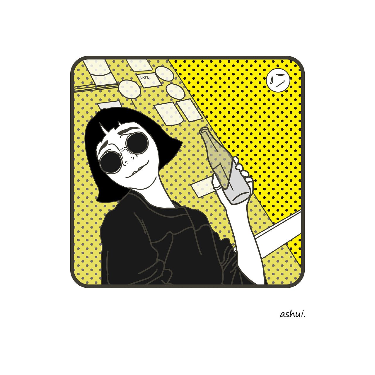 插画 关于喜欢的人 画的一系列人物插画|平面|其他平面|会画画的火柴 