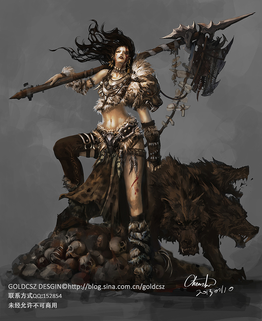 【尘世者出品】来自远古岛屿的女猎手（图ZODAyNzk2NA==） - 概念设定 - 站酷设计师尘世者原创素材 - 站酷ZCOOL