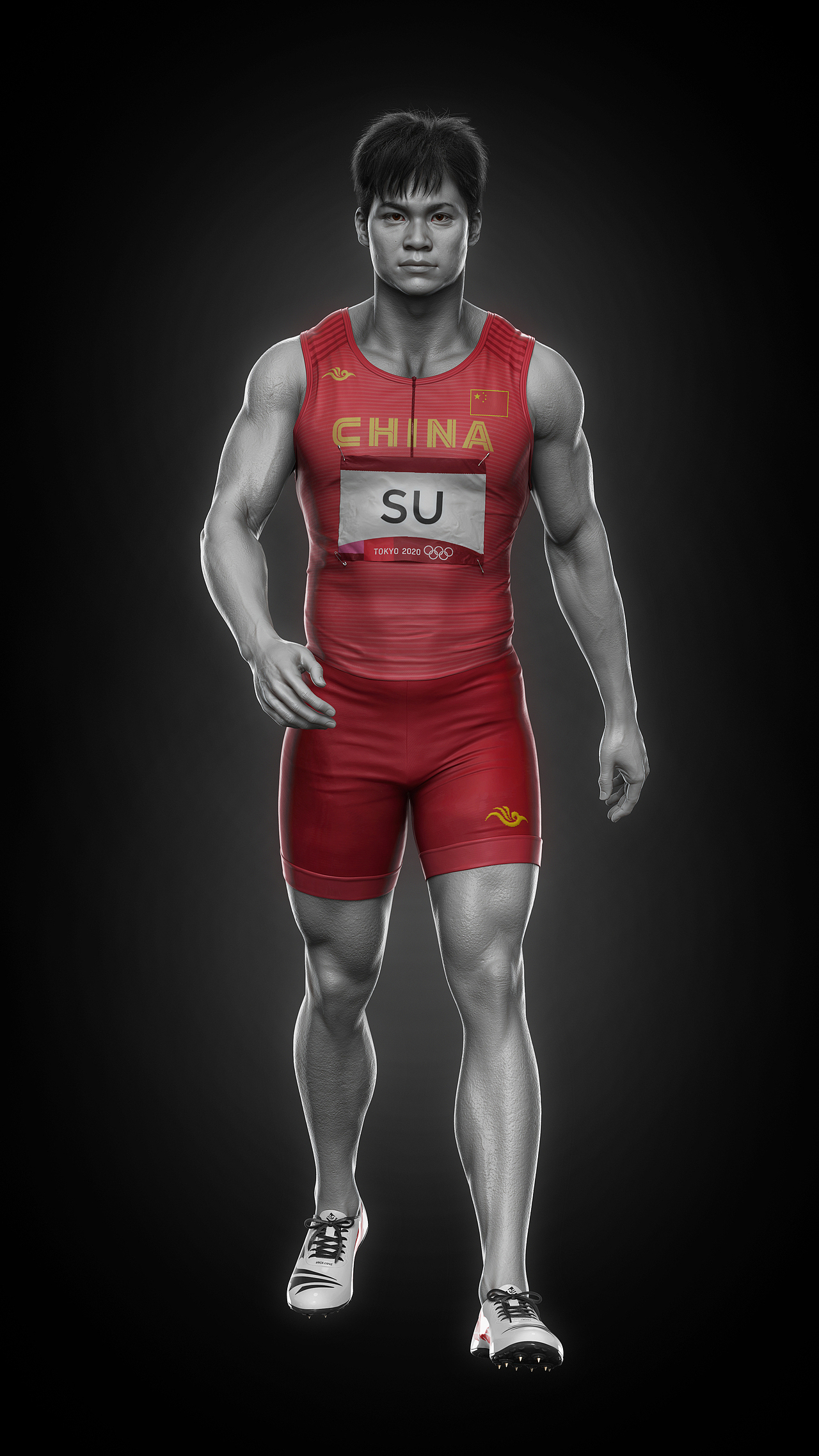 奥运_短跑|三维|人物/生物|模道士 - 原创作品 - 站酷 (zcool)