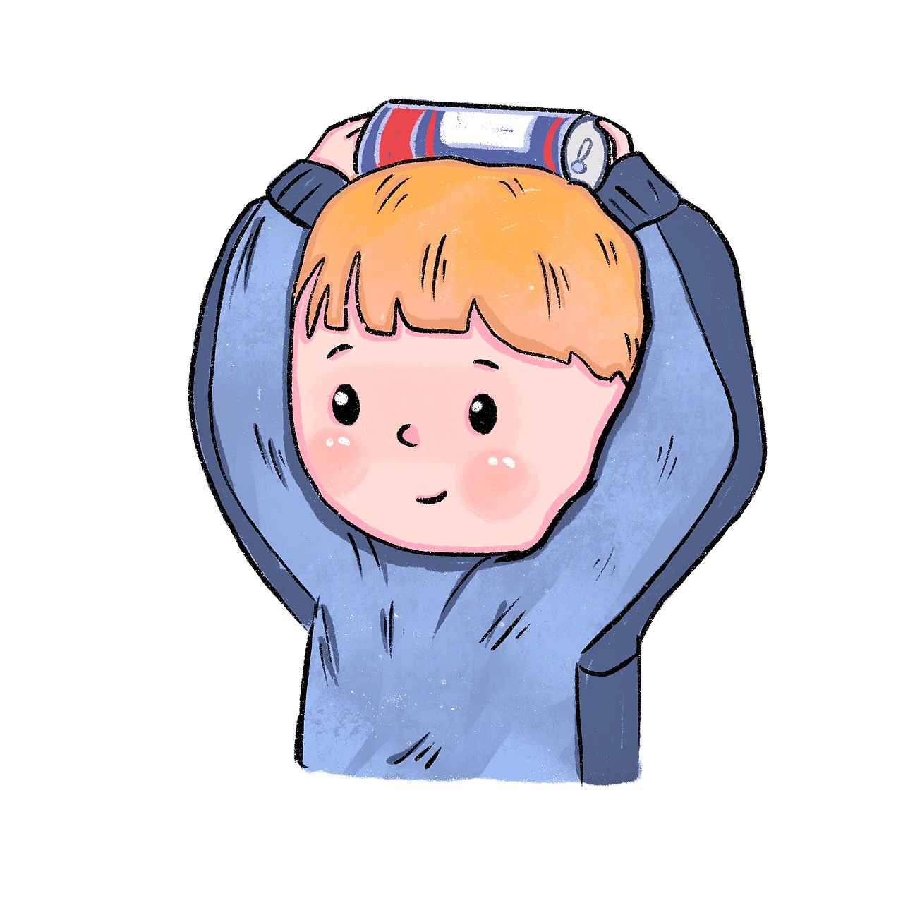 花栀子插画可爱男生头像