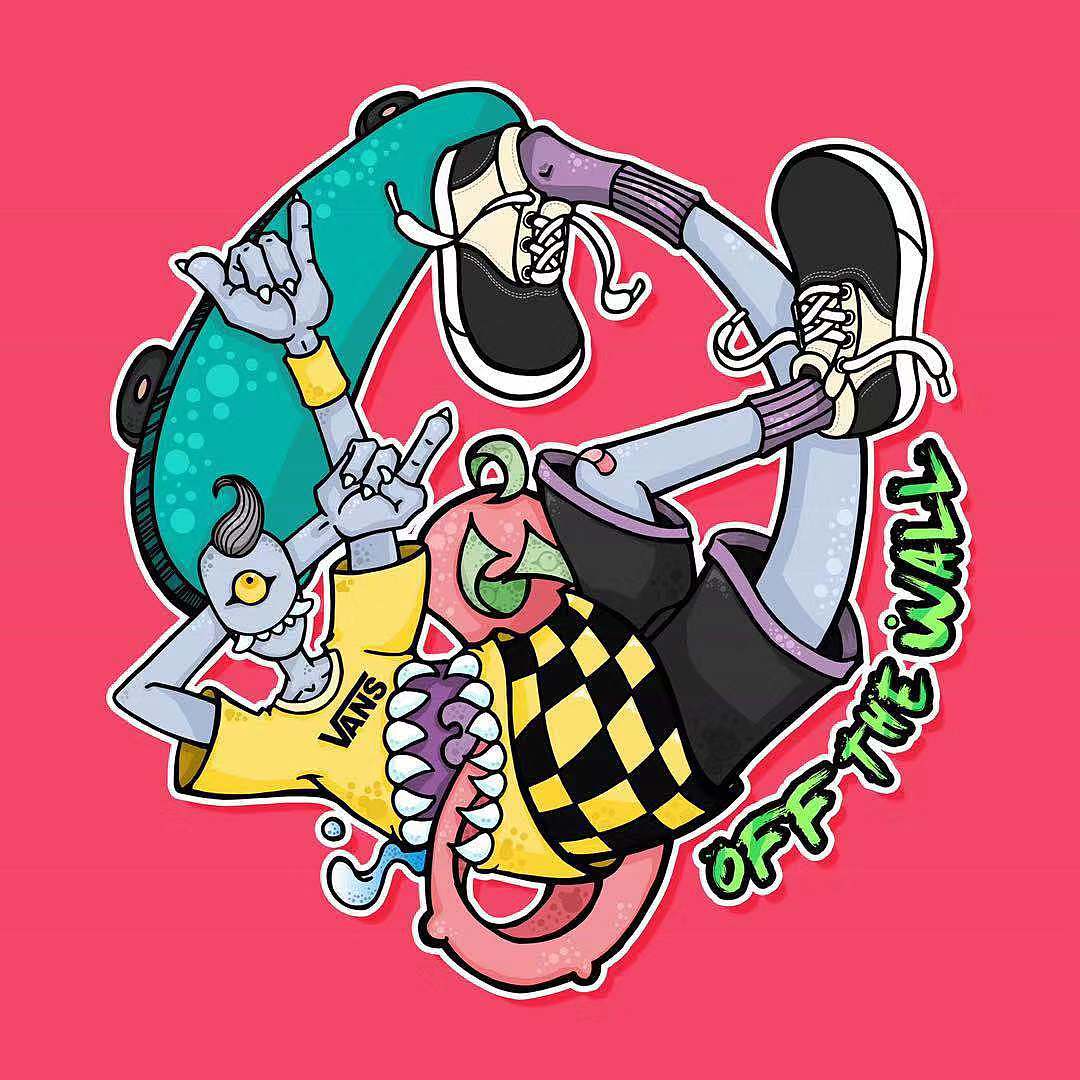 2019年 vans t桖插画
