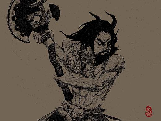 蚩尤九黎（个人主页-ZNDU3NTA1ODA=） - 海报 - 站酷设计师墨漓Morry原创素材 - 站酷ZCOOL