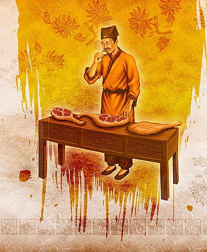 (娃他妈)手绘火腿传统工艺流程插画（图ZMzQxMjg4OTI=） - 商业插画 - 站酷设计师娃他妈原创素材 - 站酷ZCOOL