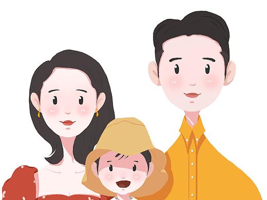 一家人（個人主頁-ZNDQ3OTQ0NjQ=） - 商業(yè)插畫 - 站酷設(shè)計師As_阿斯原創(chuàng)素材 - 站酷ZCOOL