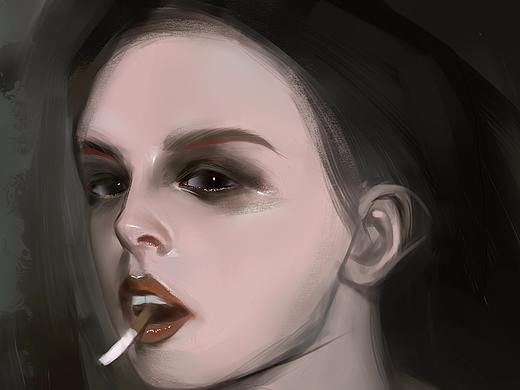 临摹了肖大大的一个女孩儿