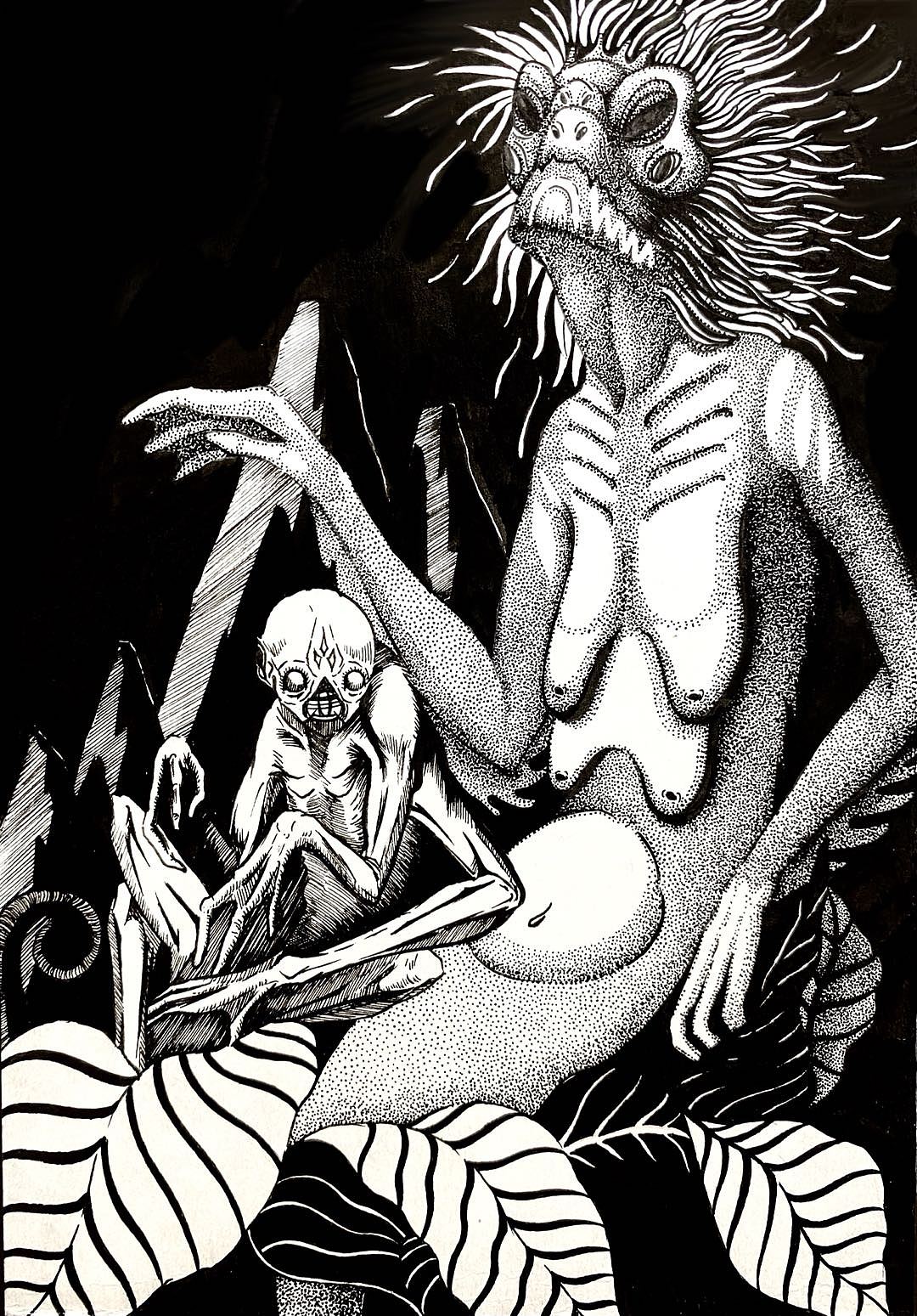 🐒➕🐟（图ZMjUyNjEwNjY4） - 新锐潮流插画 - 站酷设计师IntersoulFNO原创素材 - 站酷ZCOOL