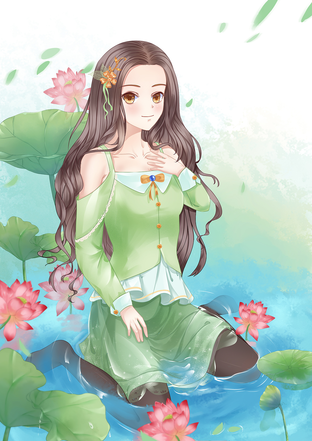 荷花（圖ZMTY1NjYwMzcy） - 創(chuàng)作習(xí)作 - 站酷設(shè)計師九嬰嚶嚶嚶嚶嚶原創(chuàng)素材 - 站酷ZCOOL