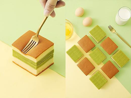 抹茶全蛋糕电商案例 - Matcha whole cake photography
