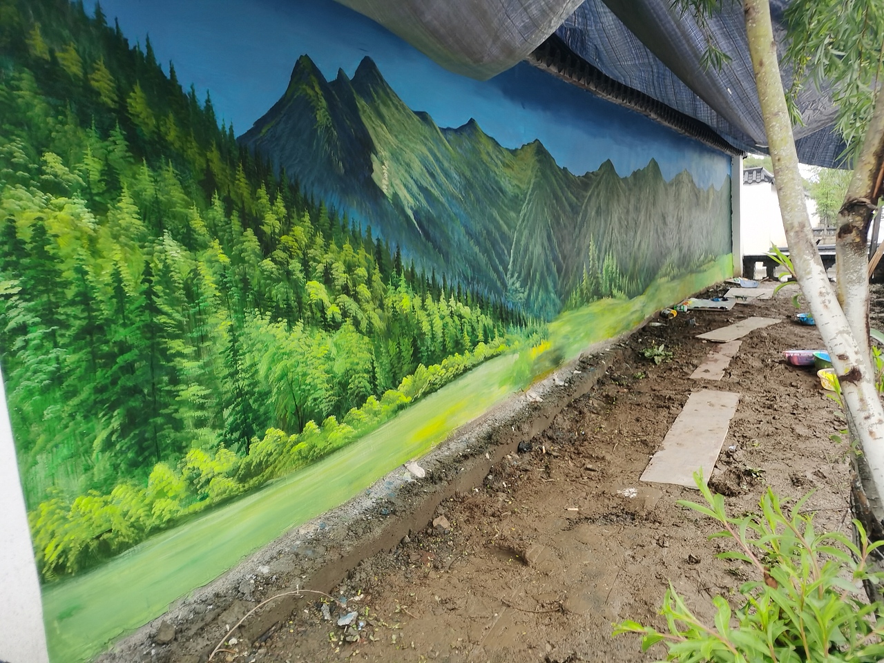 新农村文化墙,新农村墙绘,新农村壁画,乡村壁画