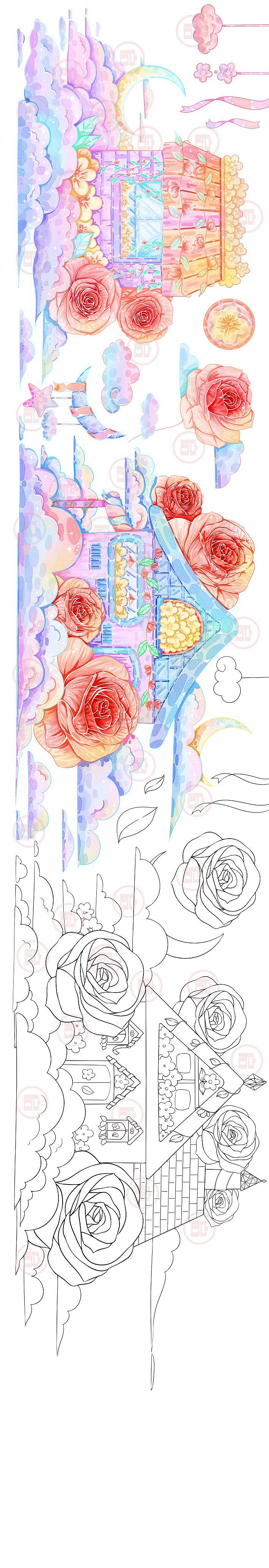 云上花房（圖ZMzQ1MTExMTI0） - 繪本 - 站酷設(shè)計(jì)師啟喵喵原創(chuàng)素材 - 站酷ZCOOL