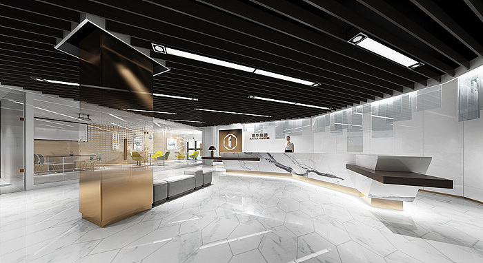 西安经典灰白色办公室装修案例