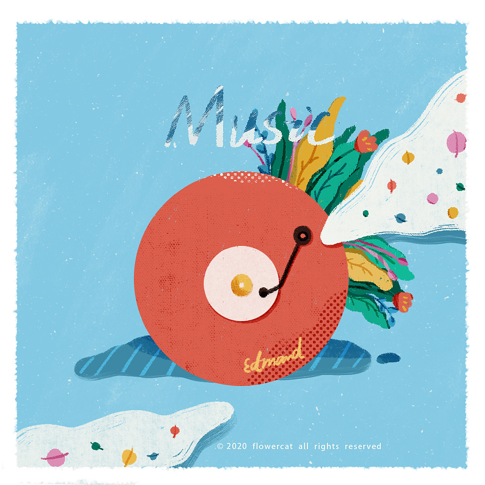 关于音乐主题元素的小插画