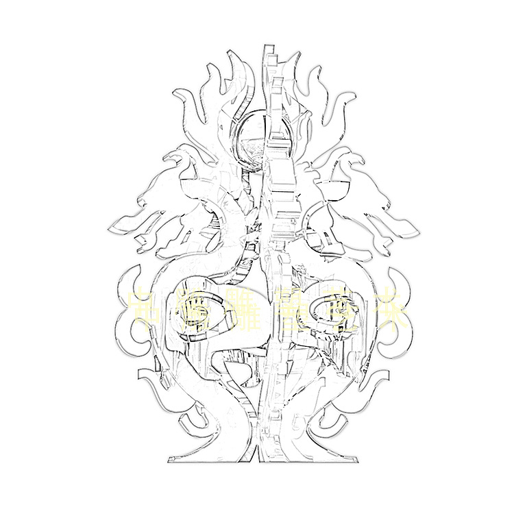 五龙戏珠雕塑 抽象雕塑 雕塑手绘图|手工艺|工艺品设计|景观雕塑厂