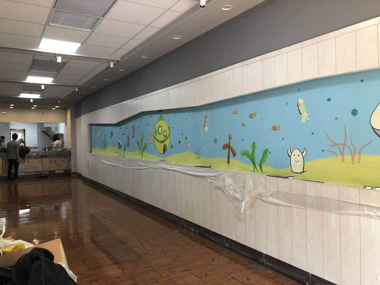 餐廳墻體彩繪（圖ZMTE5NDcyMTQ0） - 繪畫 - 站酷設(shè)計師叢林薇薇原創(chuàng)素材 - 站酷ZCOOL