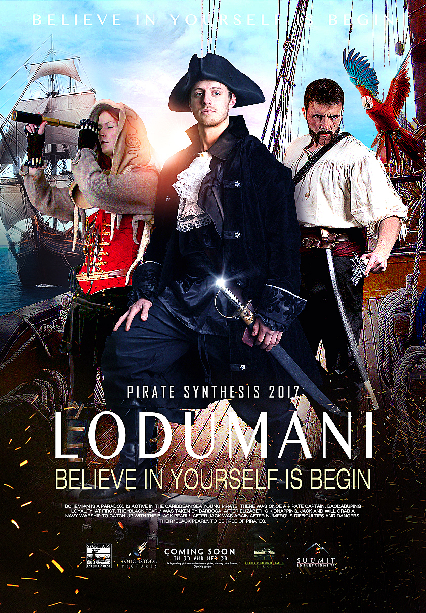 【海盗船长电影海报合成】（图ZODE5MDIyNTI=） - 运营设计 - 站酷设计师Sidney_L原创素材 - 站酷ZCOOL